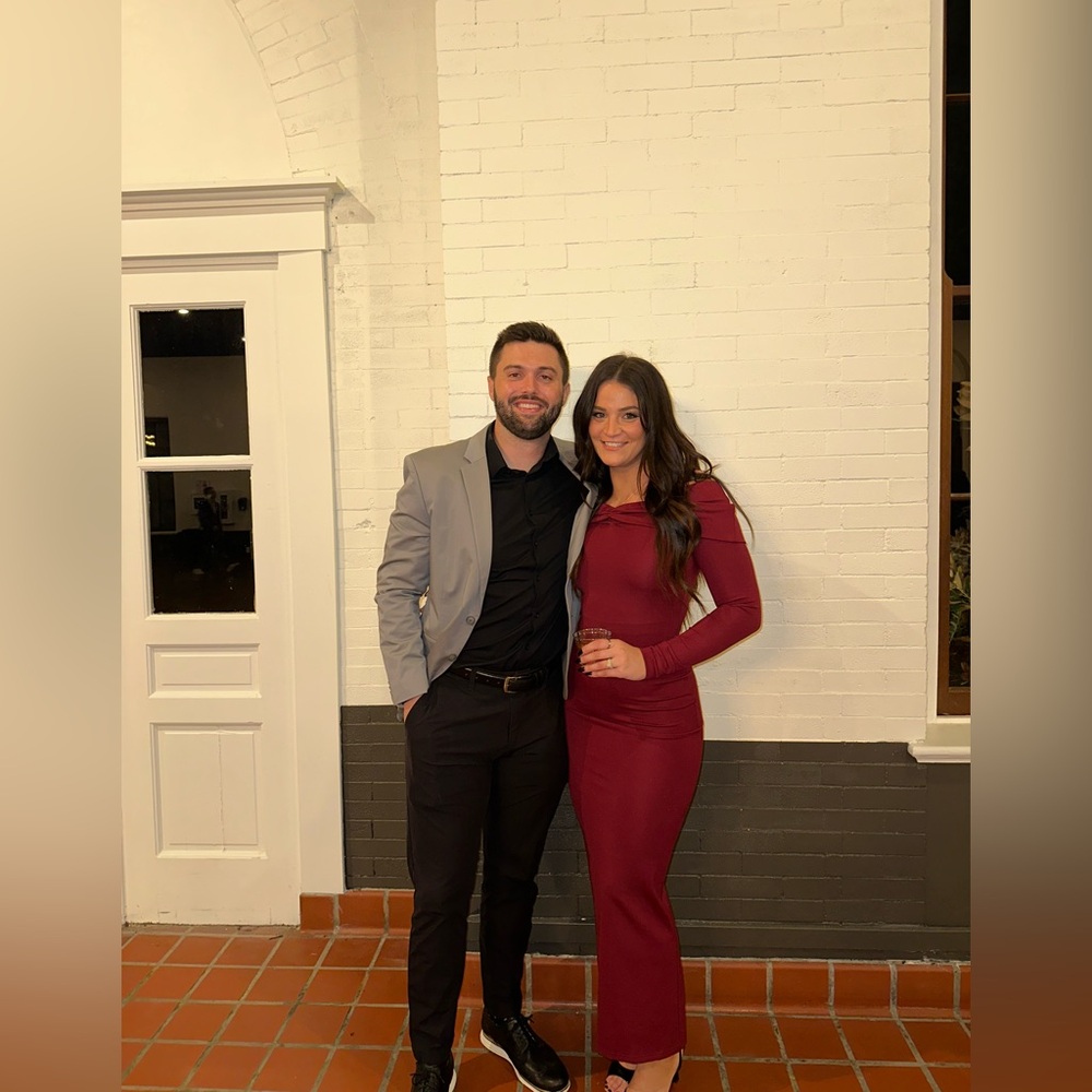 Showpo Burgundy Long Sleeve Dress